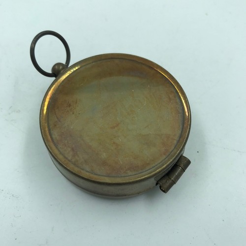 Nautical Brass Finish Compass With Lid Vintage Antique Mini Pocket Style Pendant Nautical Brass Finish Compass With Lid Vintage Antique Mini Pocket Style Pendant