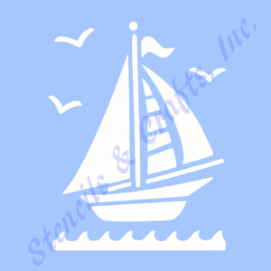 SAILBOAT-STENCIL-NAUTICAL-OCEAN-SEA-BEACH-WAVE-STENCILS-TEMPLATE-NEW-5 