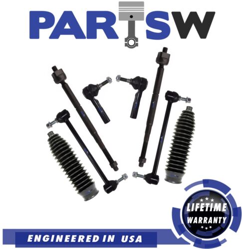 8 Pc Suspension Kit for Chevrolet Pontiac Inner /& Outer Tie Rod End Sway Bar End