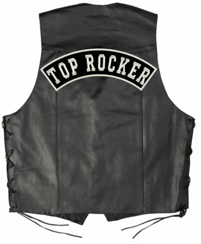 12/" CUSTOM EMBROIDERED ROCKER Patch Top Sew or glue-On bikers Bot or Side