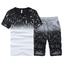 Men/'s Summer Shirt and Short Fashion Men/'s Sets Casual male slim fit tees sweats