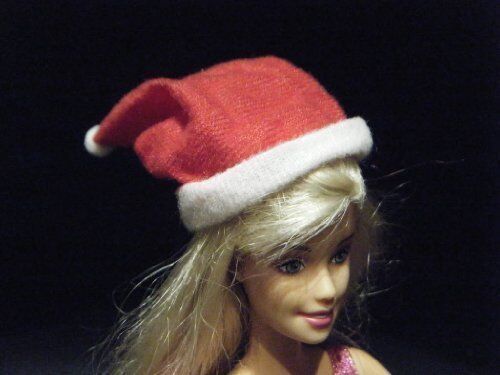 Unique barbie sindy doll christmas noël santa claus rouge fete chapeau taille unique uk 