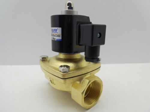KLOD IP65 WATERPROOF SOLENOID VALVE AIR WATER GAS OIL BRASS NORMALLY CLOSED 240V 
