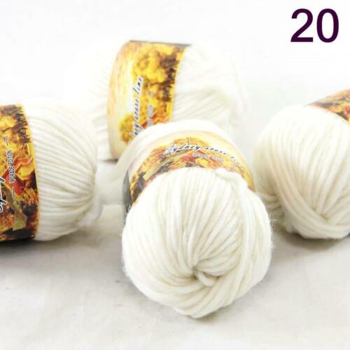 AIPYARN 4BallsX50gr Chunky Hand Shawls Rainbow Wool Knitting Crochet Yarn 20 
