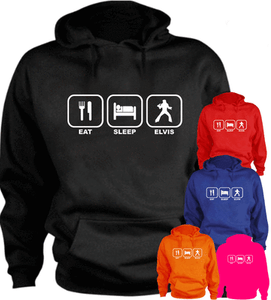 EAT SLEEP ELVIS New Funny Hoodie Gift Present