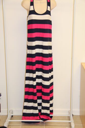 Tommy Bahama Swimsuit Cover Up Sleeveless Long Length Dress Bold Stripe Sz S PNK 