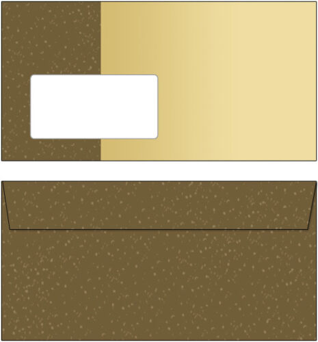 100 Briefumschläge Motiv braun beige Punkte farbig DIN lang mit Fenster Kuverts 