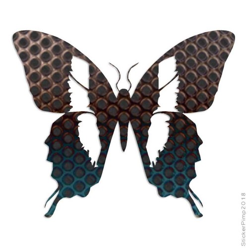 Size #1299 Butterfly Monarch Moth Decal Sticker Choose Pattern