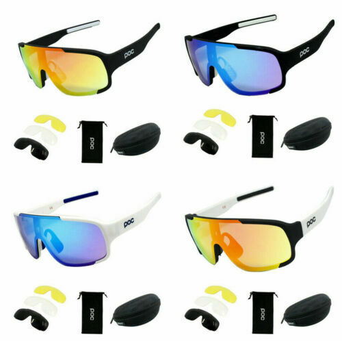 POC Cycling Sunglasses Biker UV400 Glasses With 4 Replace Lens Polarized Glasses
