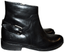 Frye Janis Flat Short Zipper Side Boot Black Leather Ankle Bootie Riding Shoe 6