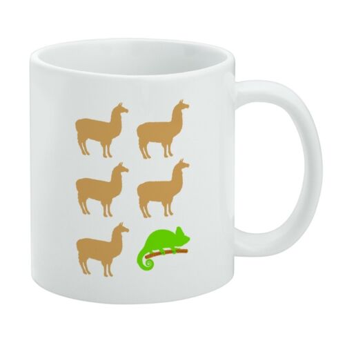 Llama Chameleon Funny Humor White Mug 
