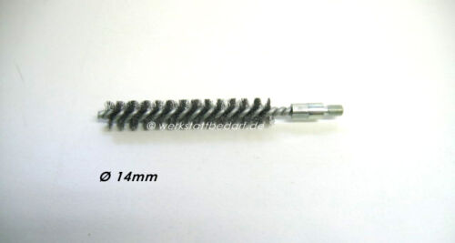 Rohrbürste mit Gewinde M6 Heizkesselbürste Stahldraht Ø 14 mm