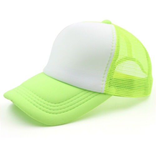 Plain Baseball Cap Solid Trucker Mesh Blank Curved Visor Hat Adjustable Hunt k