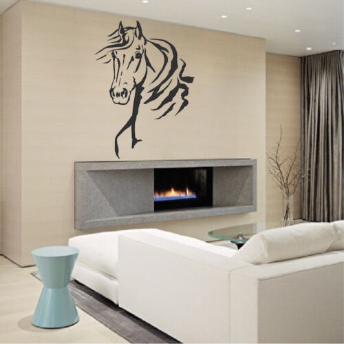 Stylistic Horse Wall Sticker Flowing Horse Wall Art a53 Horse Vinyl Wall Decal 