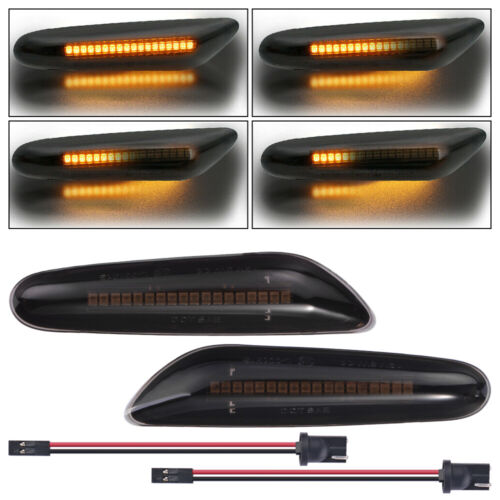 For BMW E46 E60 E82 2x Dynamic LED Side Marker Repeater Indicator Lights MA2031 