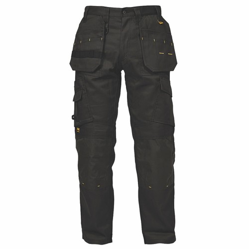 DEWALT PRO TRADESMAN HOLSTER POCKET WORK TROUSERS BLACK WAIST 32/" LEG 32/"