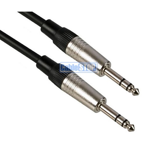 Short 75cm CLASSIC 6.35mm STEREO 1//4/" Guitar Amp Keyboard TRS Jack Cable Mixer