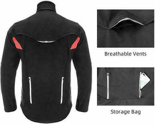 ROCKBROS Cycling Winter Jacket Fleece Thermal Warm Windproof /& Water-Resistant