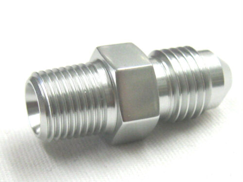 03 an male flare to 1//8/" npt straight nipple SimChrome Polished Silver Brake NOS