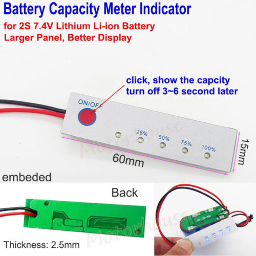 2S 3S 4S 5S 6S 18650 Lithium Li-ion Battery Capacity Level LED Indicator Tester 