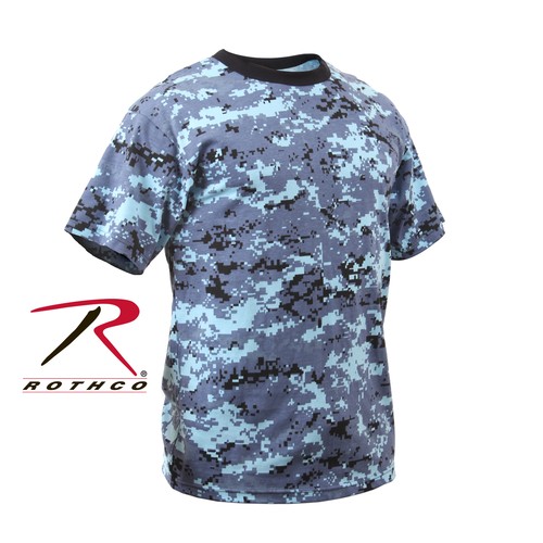 Rothco 5265 Kids Digital Camo T-Shirt Sky Blue Digital Camo