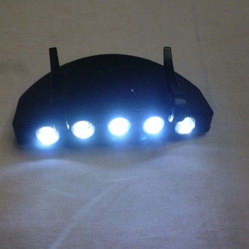 5 LED Light Under the Brim Cap Hat Headlamp Light for Hunting Fishing Hiking