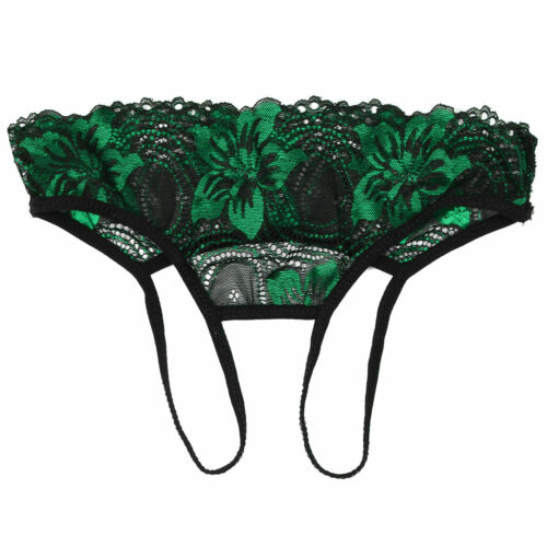 Details about  / Sexy Women Sheer Panties Floral Lace Briefs G-string Crotchless Cheeky Underwear