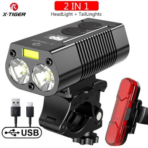 T6 LED Bicycle Front Light 10W 6 Modes USB Rechargeable Front Lamp MTB Bike 