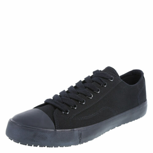 Safe T Step SafeTstep Men's Kick Canvas Black Slip-Resistant Shoe Sneakers 10.5M 