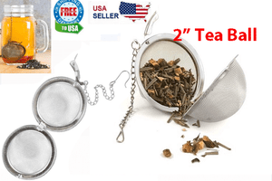 Tea Infuser Ball Mesh Loose Leaf Herb Strainer Stainless Steel Secure Locking 2/"