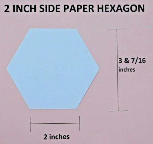 100 X 2 pulgadas 120gsm hexagonal lateral plantillas de papel papel Piecing Patchwork inglés 