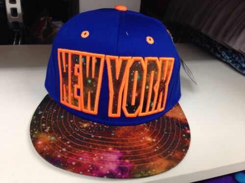 NY Star Galaxy Snapback Flat Peak Baseabll Fitted Hats Hip Hop Caps Royal 