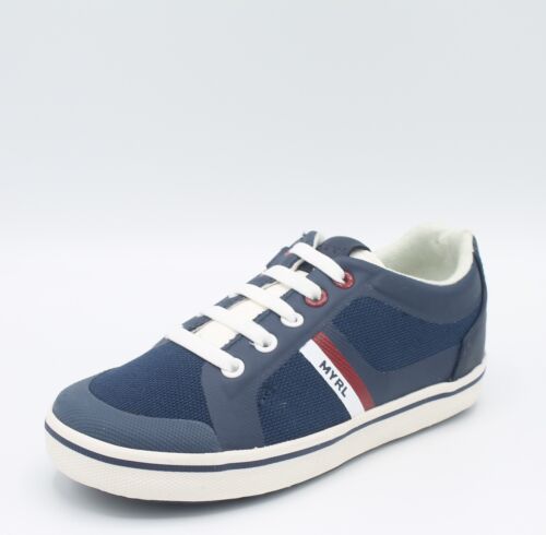 MAYORAL 43913 45913 Scarpe bambini ragazzi sneakers in tela blu con lacci e zip