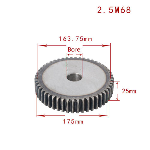 Mod 2.5 Spur Gear /& Gear Racks 10-120 Tooth 45# Carbon Steel Transmission Gear