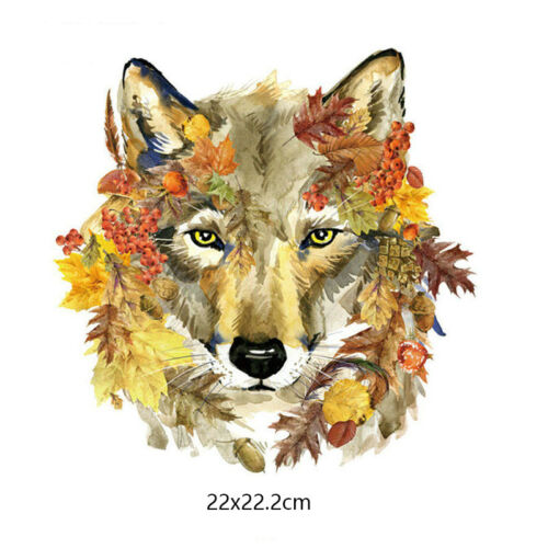 Wolf Unicorn Tiger Feather Patches Iron on Clothes Stickers DIY Thermal Transfer