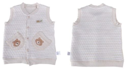 Organic cotton cute buttoned baby vest