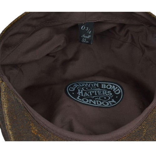 8-piece pelle Coppola Cappello Marrone o Nero Sdrucito Aspetto Foderato