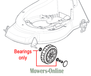 119216035//0 Pair Genuine Mountfield Stiga Lawnmower Wheel Bearing