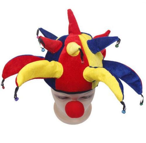 Kid Adulte Multicolore Clown Drôle Costume Chapeau mardi gras fête d/'Halloween Props QK