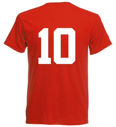Russland WM 2018 T-Shirt Rot Trikot Fußball Nr ALL 10 Sport
