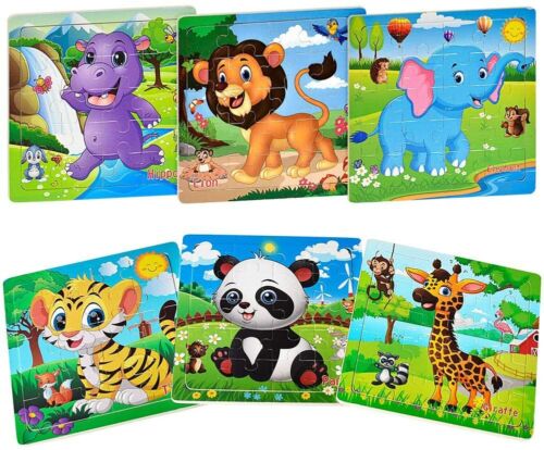 Puzzles for Kids Ages 3-5 Toddler Set 20 Piece Wooden Jigsaw Puzzles...