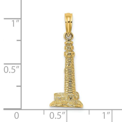 Details about   14k 14kt Yellow Gold 3-D CAPE MAY NJ Lighthouse Charm PENDANT 26.8 mm X 10 mm 