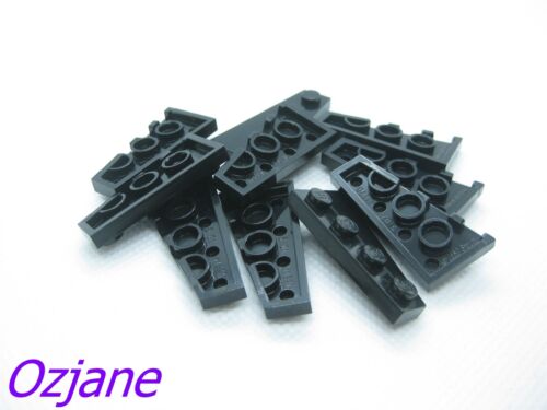 LEGO PART 41770 WEDGE PLATE 4 X 2 LEFT BLACK X 10 PCS 