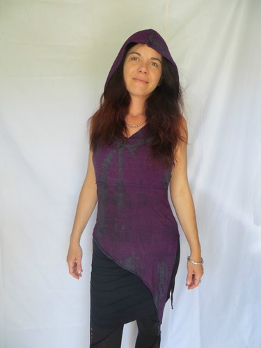 Sofi Top Tie Dye Violet Vetement Teuf Trance Fashion