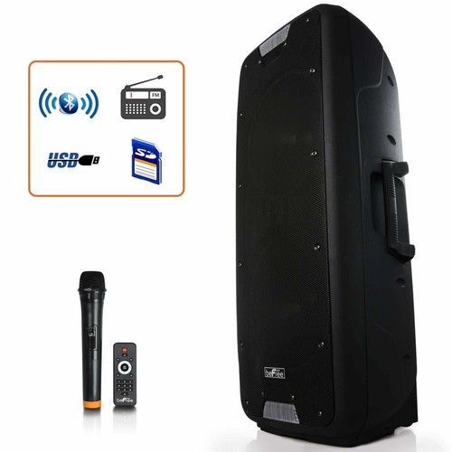 beFree Sound 12/" Bluetooth Portable Rechargeable Party Speaker with USB//SD,