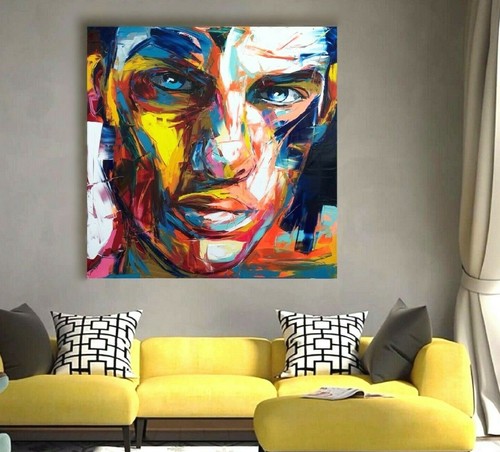 XXL BILD LEINWAND 100x100x5 POPART GEMÄLDE ABSTRAKT CANVAS IKEA LOFT DESIGNE NE