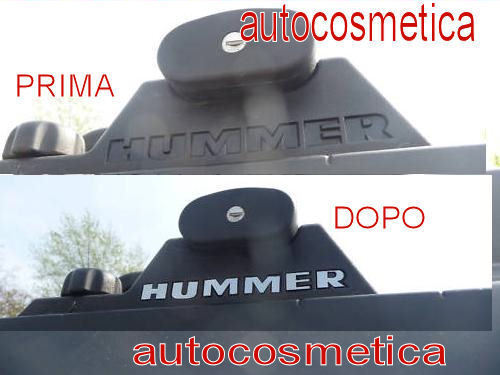Chrom Schriftzug Schriftzüge Logo Emblem Steel Hummer H3 H3