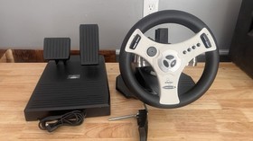 Sega Dreamcast Interact Concept 4 Racing Wheel Driving Wheel & Foot Pedal in Box