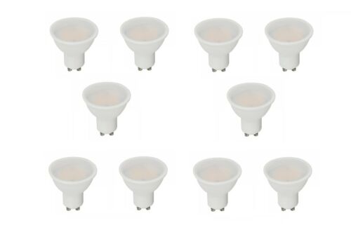 10 Pack 5W GU10 SMOOTH PLASTIC SPOTLIGHT WITH SAMSUNG CHIP COLOR:4000K 