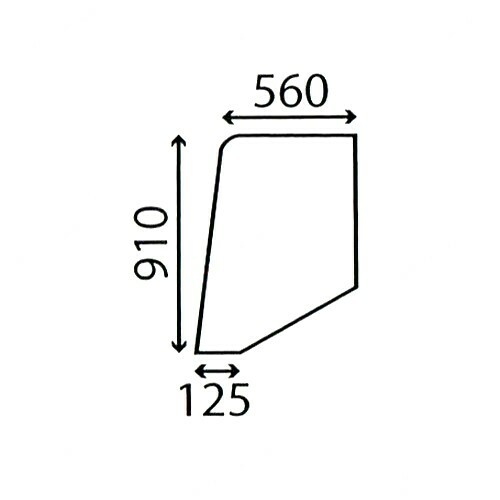 DOOR GLASS FITS CASE INTERNATIONAL 395 495 595 695 795 895 TRACTORS L CAB.